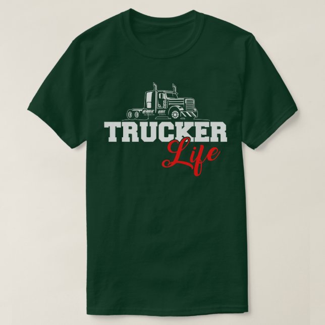 T-shirt Vie du camion conducteur (Design devant)