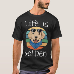 T-shirt Vie Golden Maman Retriever Maman Retro Retr