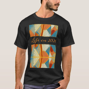 T-shirt Vie graphique en 2026 Lignes et courbes abstraites