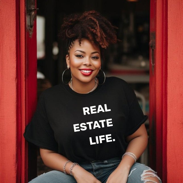 T-shirt VIE IMMOBILIÈRE. Marketing de revendeur (Créateur téléchargé)