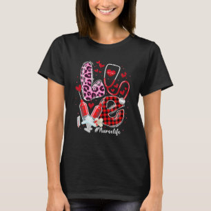 T-shirt Vie infirmière Valentines Jour Stethoscope ER ICU