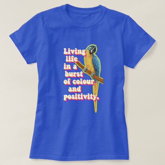 T-shirt Vie - Low Poly Macaw (Design devant)