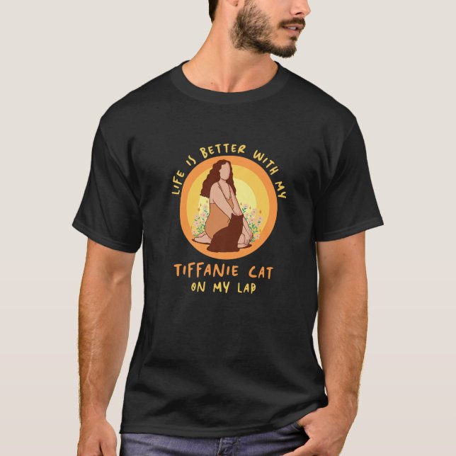 T-shirt Vie Mieux Chat Lap Père Mère Tiffanie Maman Chat (Devant)