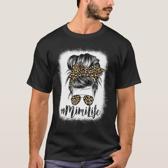 T-shirt Vie Mimi Classique Aux Tons Motifs Léopard (Devant)