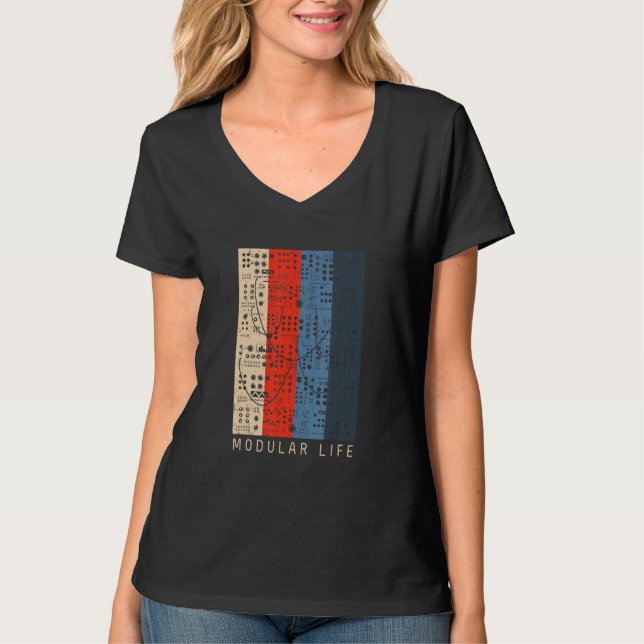 T-shirt Vie modulaire Synthèses d'instruments de musique é (Devant)
