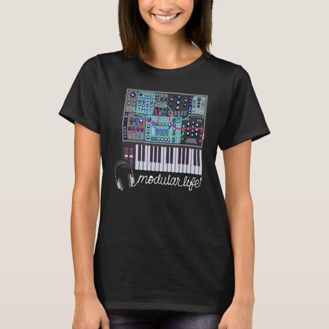 T-shirt Vie modulaire Synthèses d'instruments de musique é (Devant)