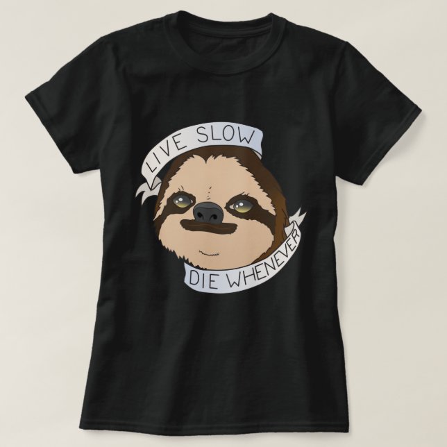 T-shirt Vie Motto Sloth (Design devant)