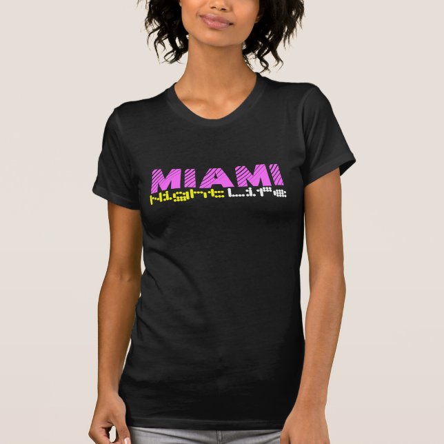 T-shirt Vie nocturne de Miami (Devant)