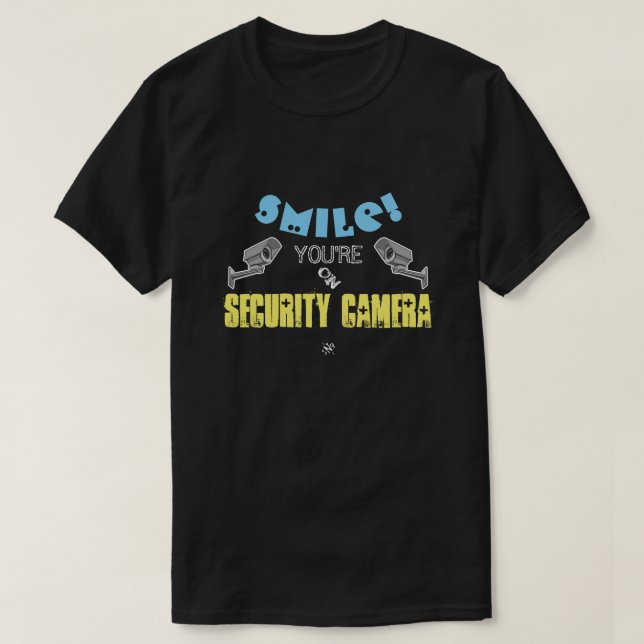 T-shirt Vie privée et sécurité caméra blague sarcastique v (Design devant)