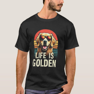 T-shirt Vie Rétro Dorée