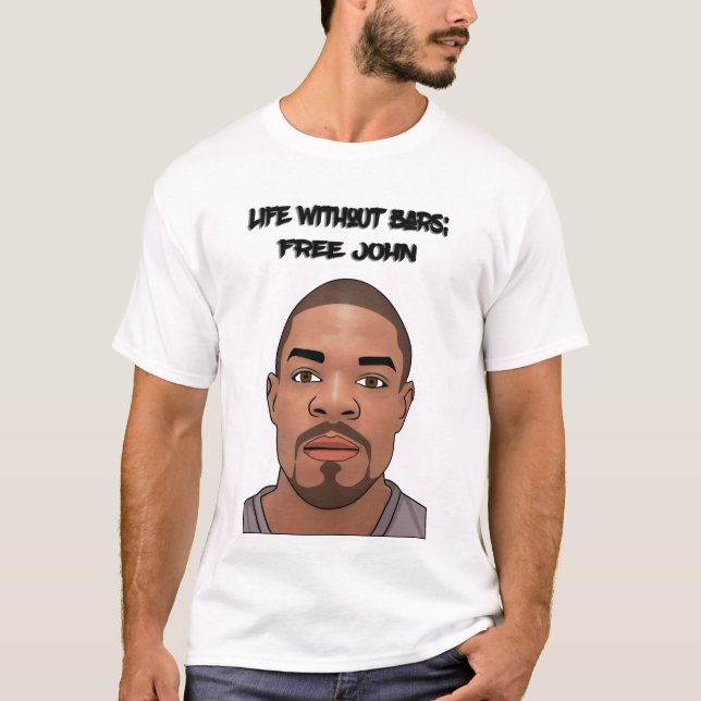 T-SHIRT VIE SANS BAR;JOHN GRATUIT (Devant)