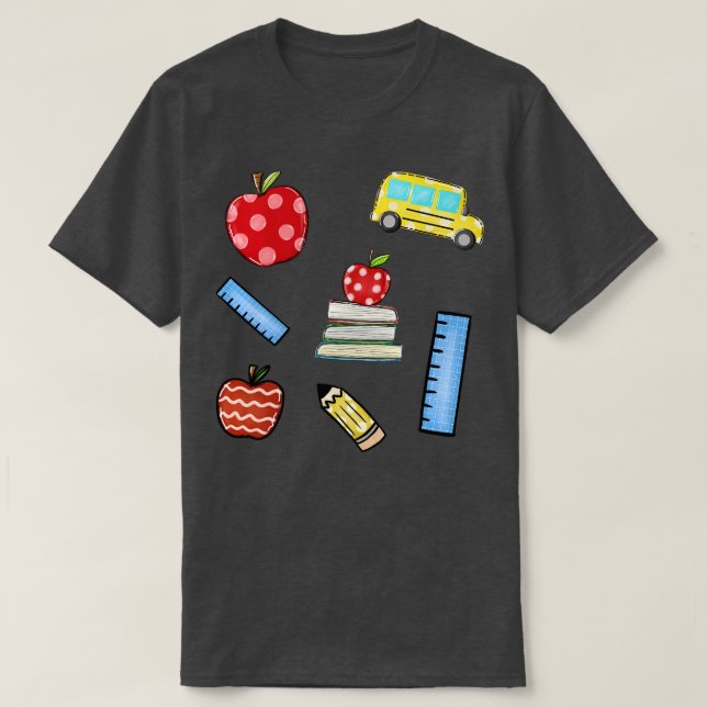 T-shirt vie scolaire mignon (Design devant)