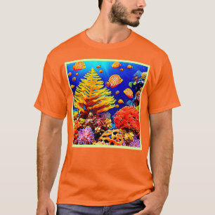 T-shirt Vie sous-marine de la barrière de poissons tropica