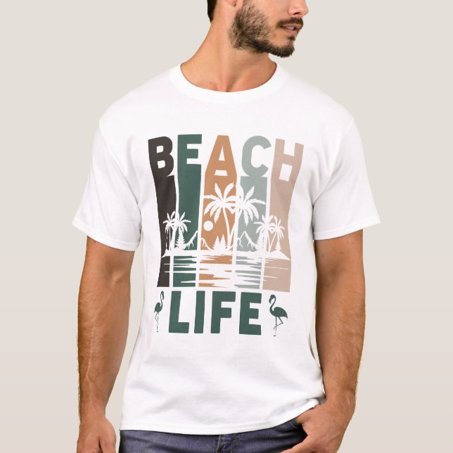 T-shirt Vie sur la plage (Devant)