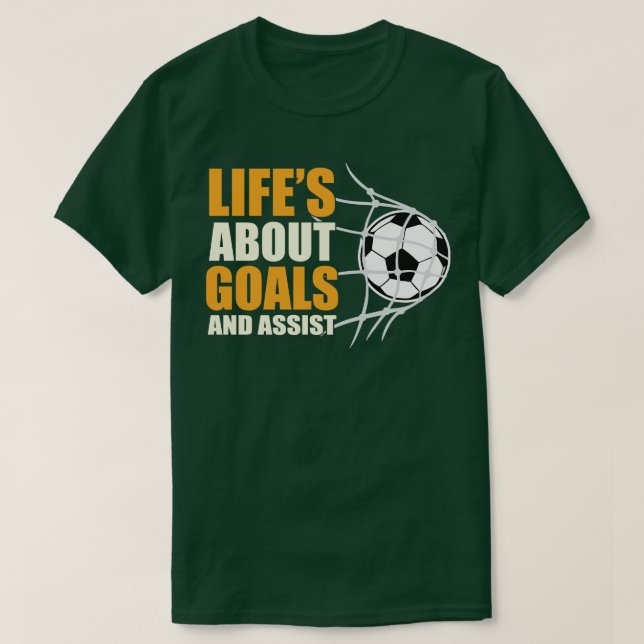 T-shirt Vie sur les objectifs et aider (Design devant)