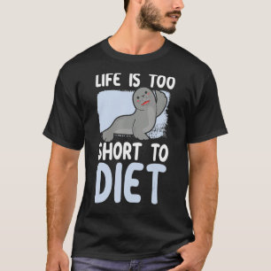 T-shirt Vie Trop Courte Pour Diet Mer Lion Animal Marine B