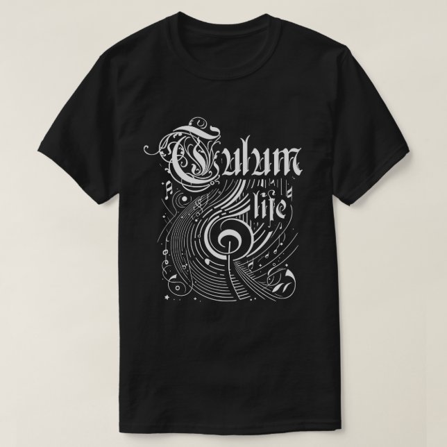 T-shirt Vie Tulum Musique Wavy (Design devant)