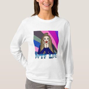 T-shirt Vie WTF   Pop Art Style Lady Freding Out