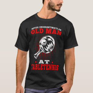 T-shirt Vieil Homme au tennis de table Joueurs de tennis d