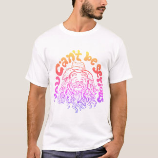 T-shirt vieil homme barbu avec citation incrédule