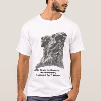 T-shirt Vieil homme dans la montagne - New Hampshire -