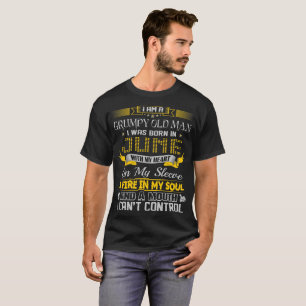 T-shirt Vieil homme grincheux soutenu en juin avec le