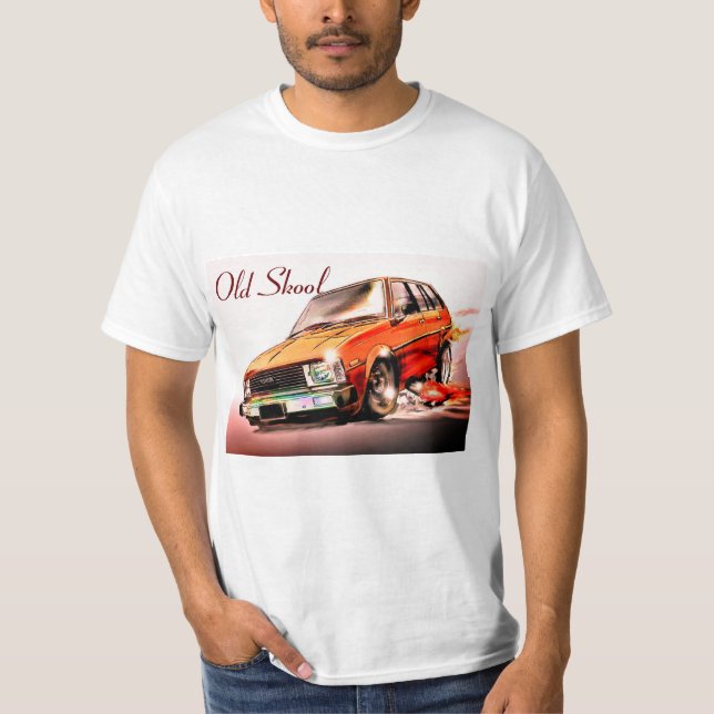 T-shirt Vieille bande dessinée de Skool Toyota Corolla (Devant)