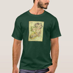 T-shirt vieille carte de l'Irlande - mise à jour