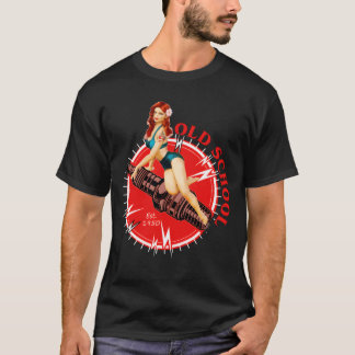 T-shirt Vieille école amie Pin Up