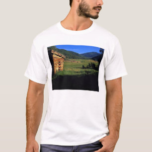 T-shirt Vieille maison de rondins près de Park City, Utah.