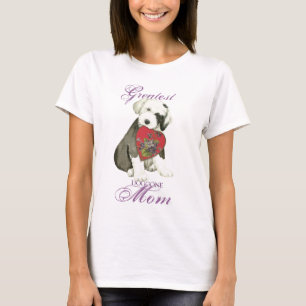 T-shirt Vieille maman anglaise de coeur de chien de berger