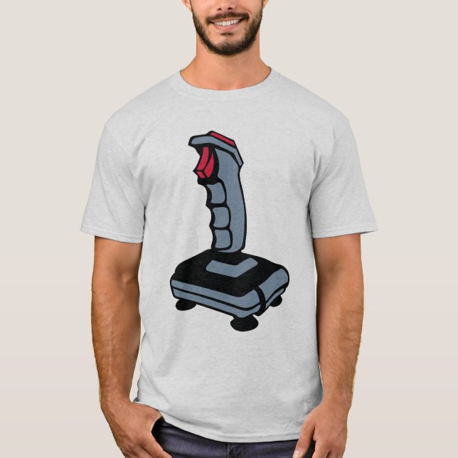 T-shirt vieille manette joystick jeux geek  (Devant)