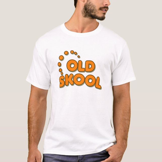 T-shirt Vieille orange de Skool (Devant)