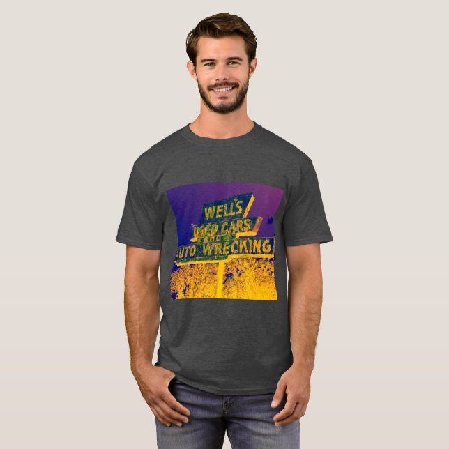 T-shirt Vieille photographie de signe (Devant entier)