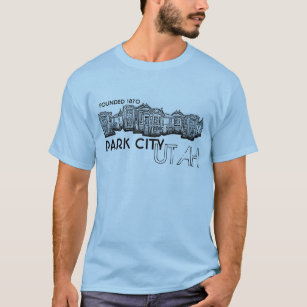 T-shirt Vieille pièce en t de bleu de types de bâtiments