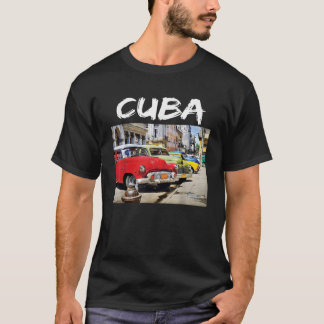 T-shirt Vieille Voitures Classiques Havana Cuba Vintage Ch