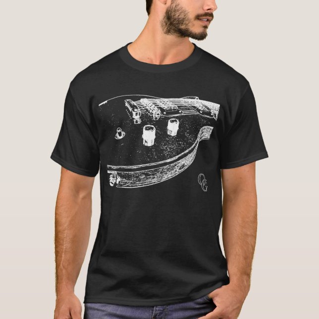 T-shirt Vieilles guitares de fantôme (Devant)