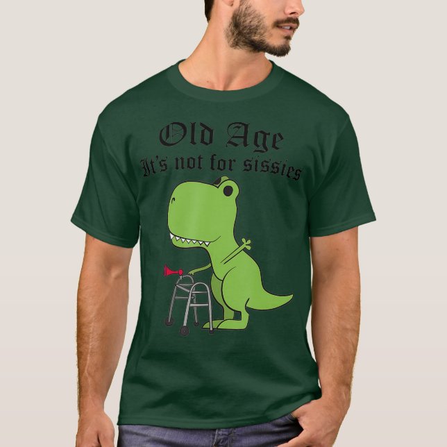 T-shirt Vieillesse Non Pour Les Soeurs Dinosaure Gériatriq (Devant)