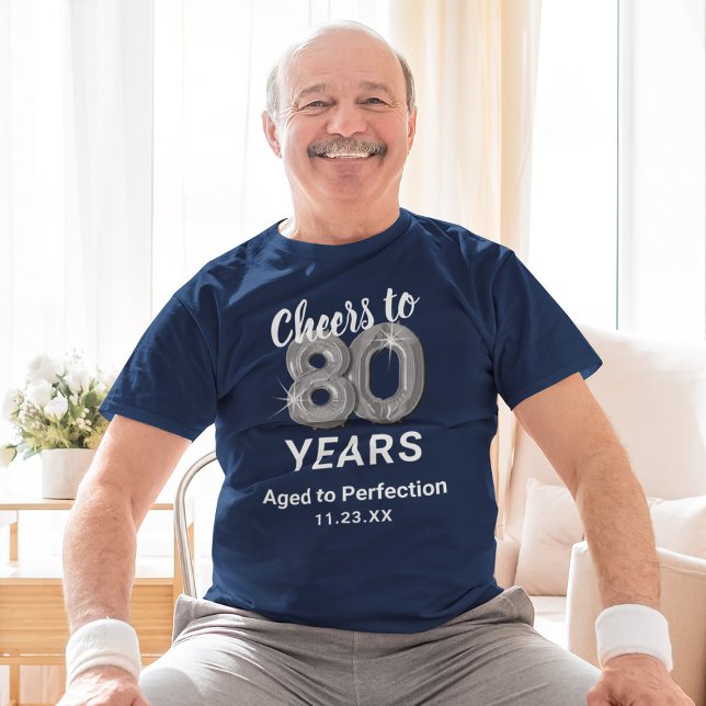 T-shirt Vieilli à la perfection 80e anniversaire (Créateur téléchargé)