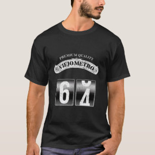 T-shirt Viejometro Retro 63-64 Divertido Cumpleaã±Os 64
