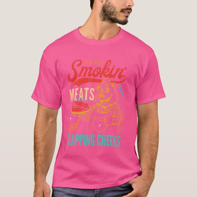 T-shirt Vielle Rangée Smokinu2019 Viandes Et Joues De Clap (Devant)