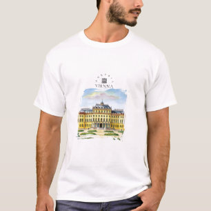 T-shirt Vienne Autriche Aquarelle Ville Voyage Mémoire