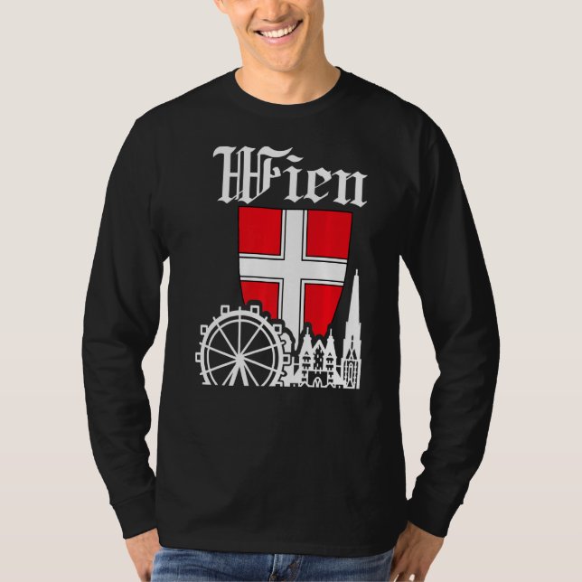 T-shirt Vienne Skyline Autriche Ferris Wheel Prater Stepha (Devant)
