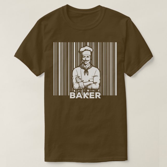 T-shirt Viennoiseries de biscuits - Bak à code barre (Design devant)
