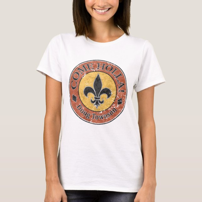 T-shirt Viens Holla ! Logo Fleur-de-lis Circle (Devant)