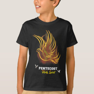 T-shirt Viens Saint-Esprit Colombe Croix Chrétien Jésus Pe