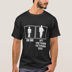 T-shirt Vierge de guerre Vietnam Fille Son Papa Militaire