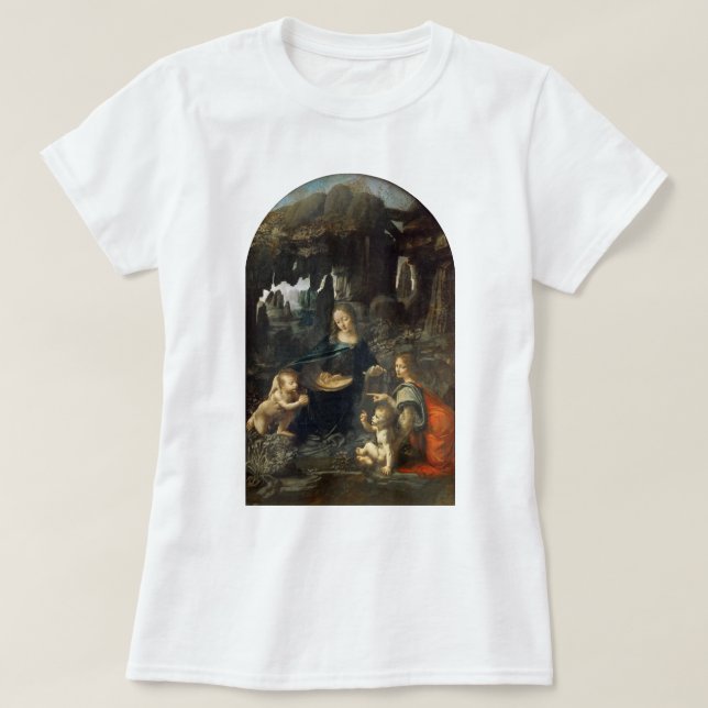 T-shirt Vierge des Roches, Léonard de Vinci (Design devant)