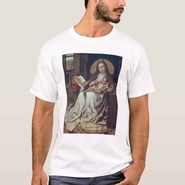 T-shirt Vierge et enfant avant un Firescreen, c.1440 (Devant)