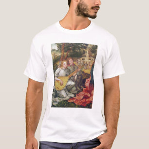 T-shirt Vierge et enfant avec des anges